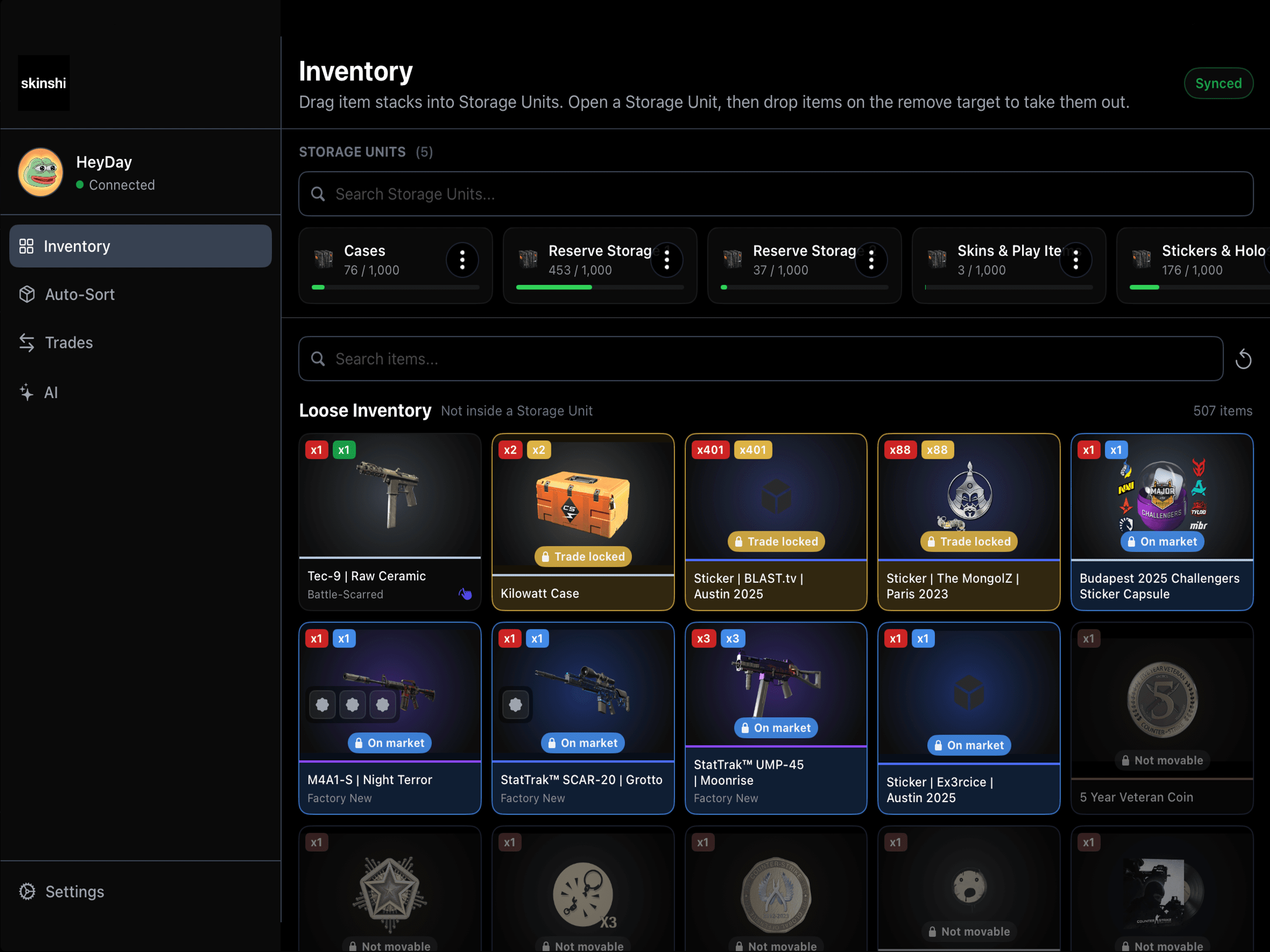 Inventory screenshot