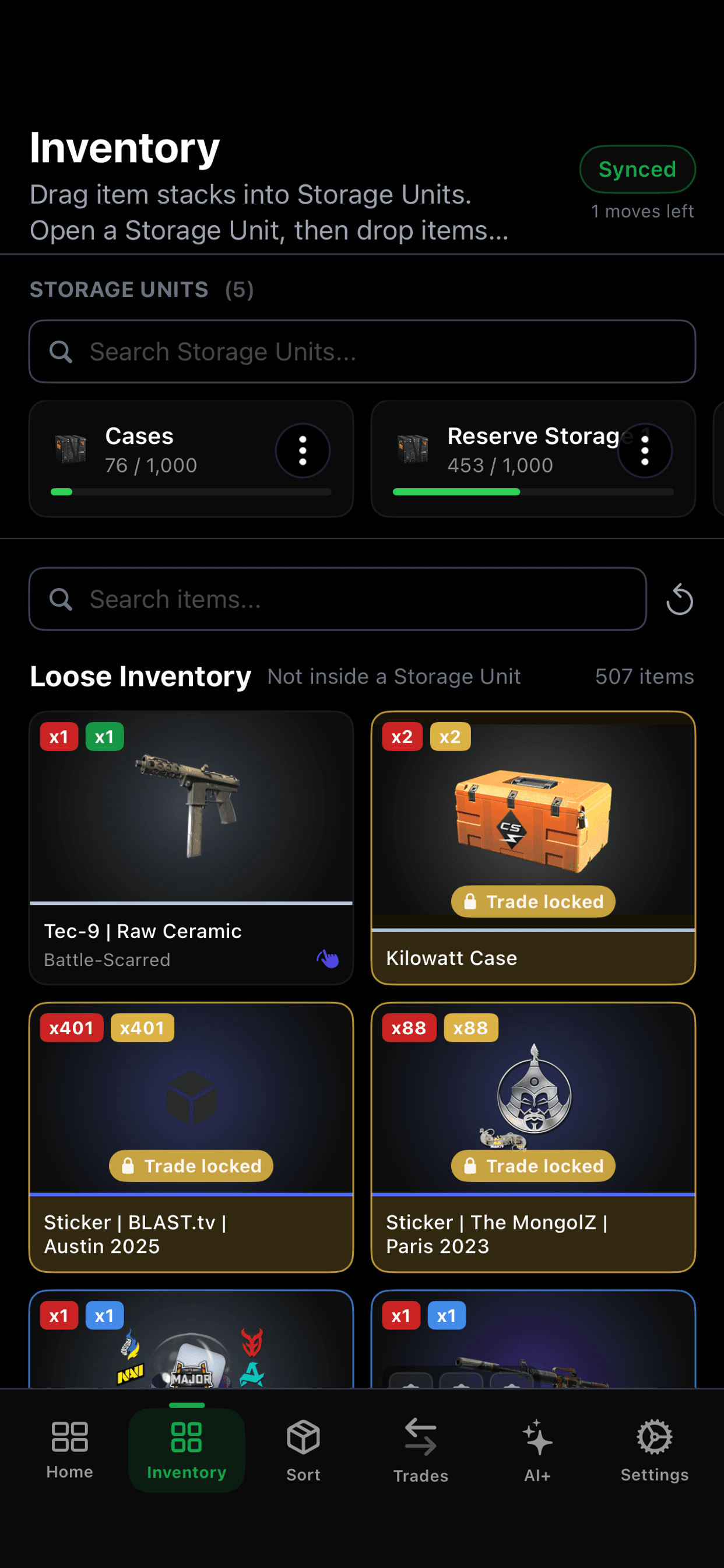 Inventory screenshot